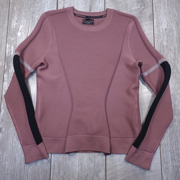 Under Armour Sweaters - Under Armour IntelliKnit Phantom Women Large Pink Long Sleeve Crew Neck